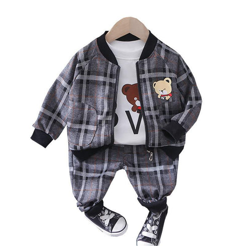 Boys Spring and Autumn Three-Piece Set